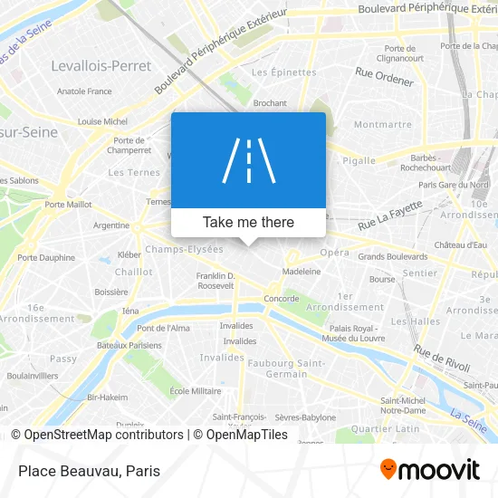 Place Beauvau map
