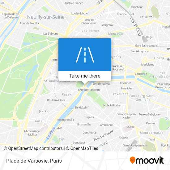 Place de Varsovie map