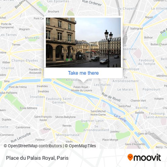 Mapa Place du Palais Royal
