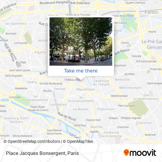 Mapa Place Jacques Bonsergent