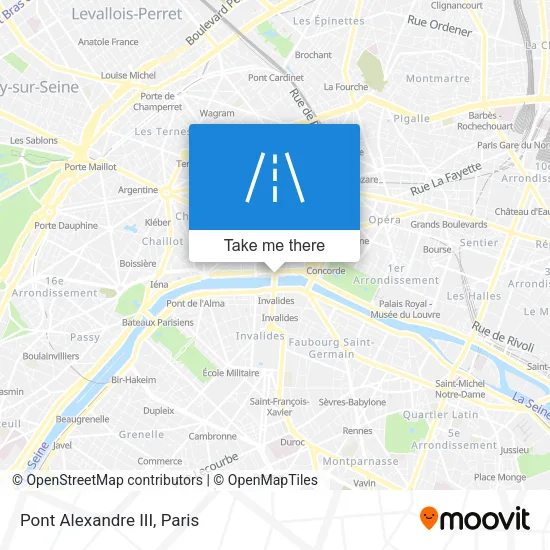 Pont Alexandre III map