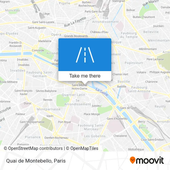 Quai de Montebello map
