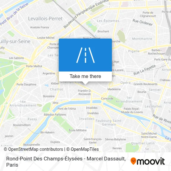 Rond-Point Des Champs-Élysées - Marcel Dassault map