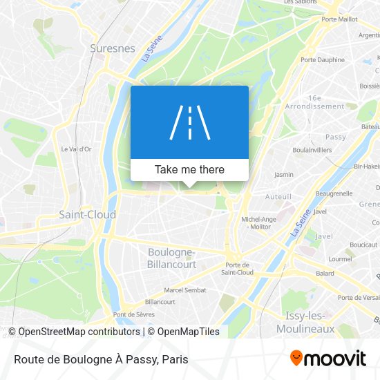 Route de Boulogne À Passy map