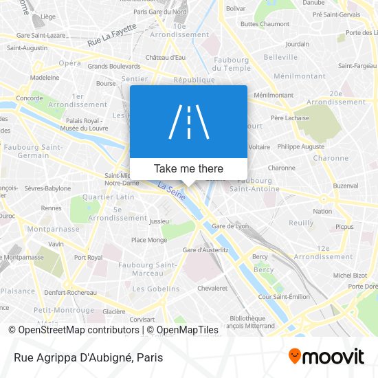 Rue Agrippa D'Aubigné map