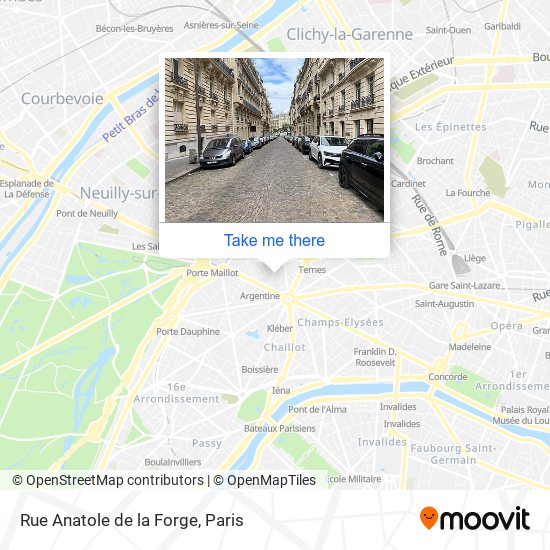 Mapa Rue Anatole de la Forge