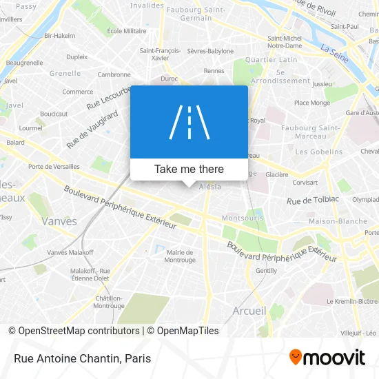 Rue Antoine Chantin map