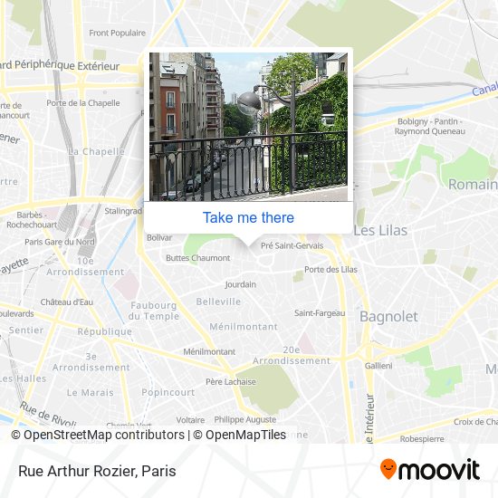 Mapa Rue Arthur Rozier