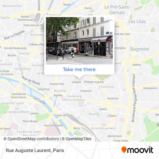 Mapa Rue Auguste Laurent