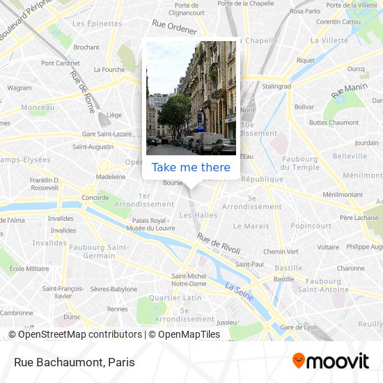 Rue Bachaumont map