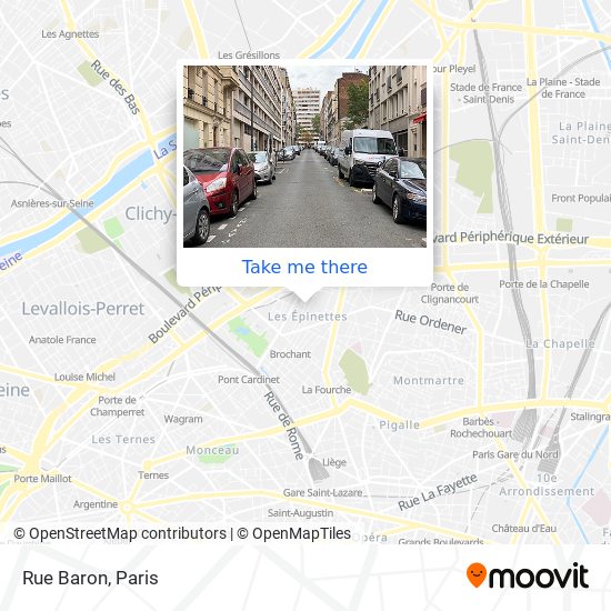 Mapa Rue Baron
