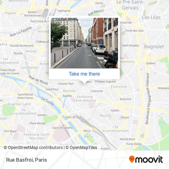 Mapa Rue Basfroi