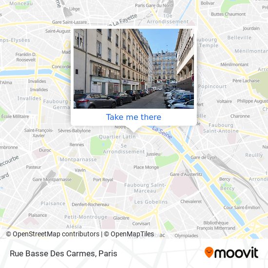 Mapa Rue Basse Des Carmes