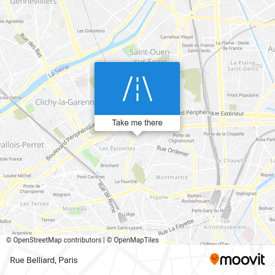 Rue Belliard map