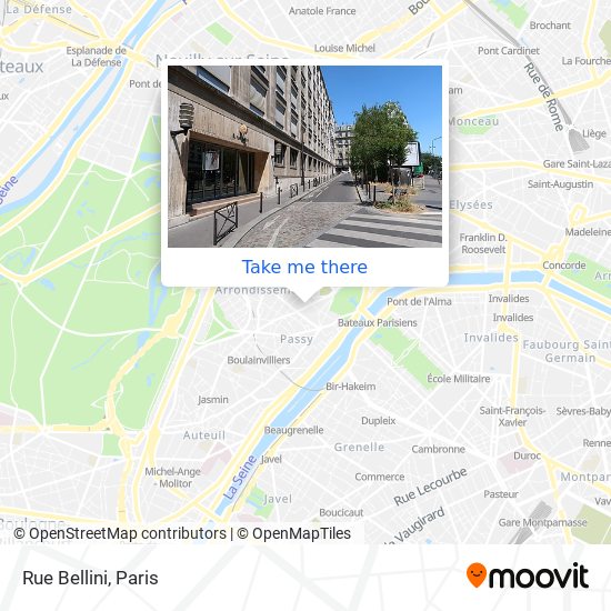 Rue Bellini map