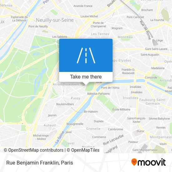 Rue Benjamin Franklin map