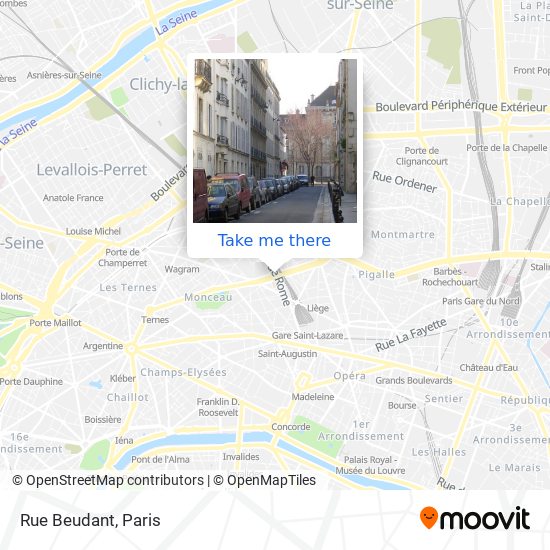 Rue Beudant map