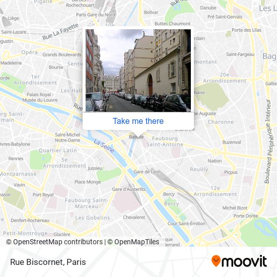Mapa Rue Biscornet