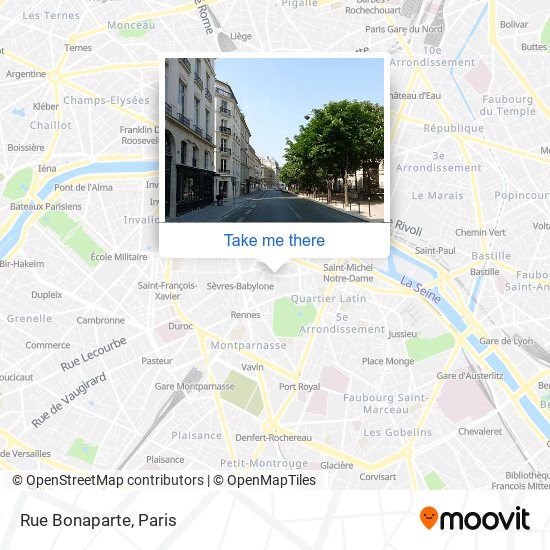 Mapa Rue Bonaparte