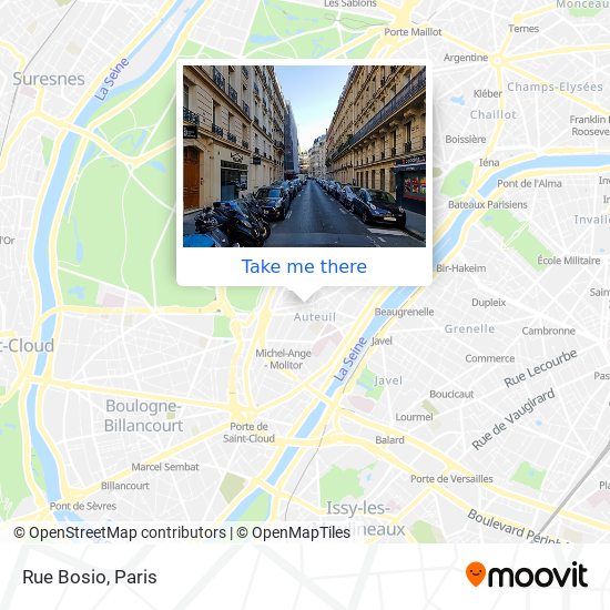 Rue Bosio map