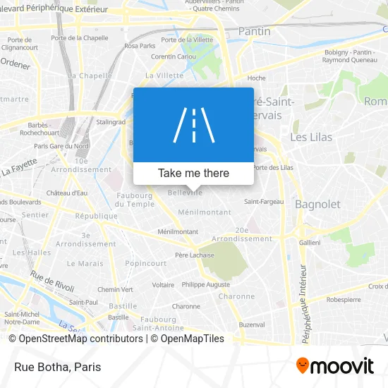 Rue Botha map