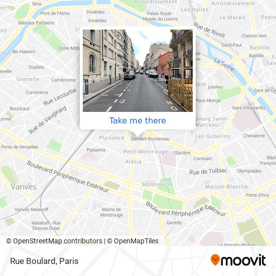 Mapa Rue Boulard