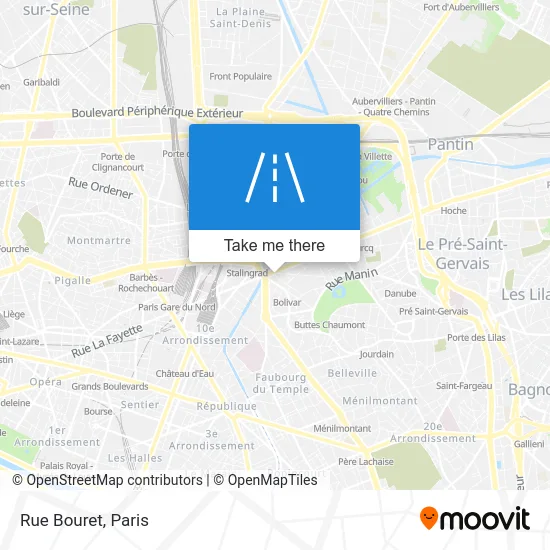 Rue Bouret map
