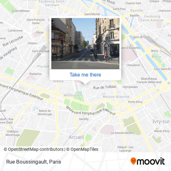 Rue Boussingault map