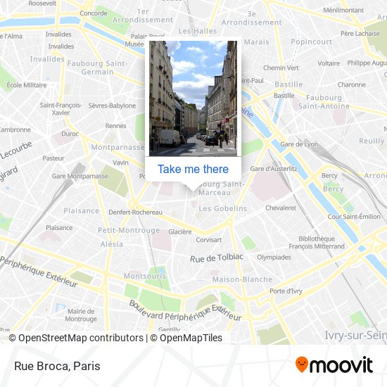 Rue Broca map