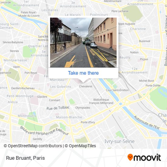 Rue Bruant map