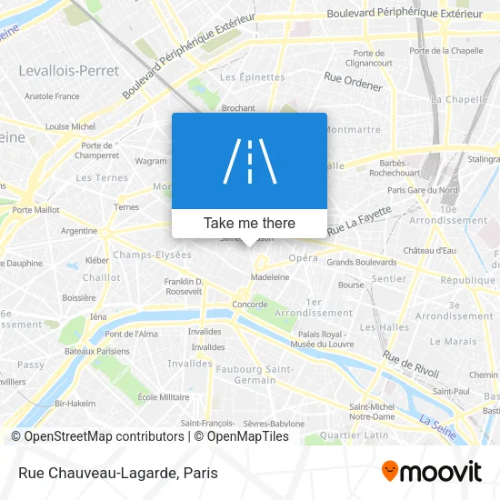 Rue Chauveau-Lagarde map