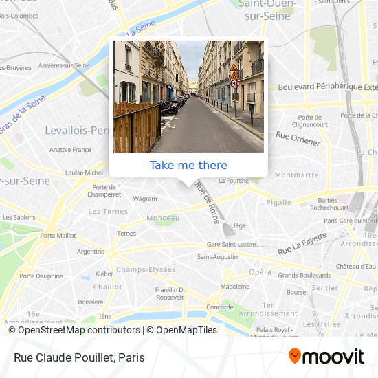 Mapa Rue Claude Pouillet