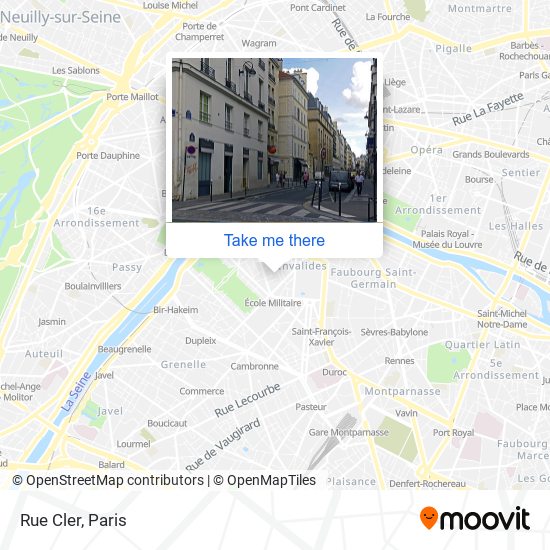 Mapa Rue Cler