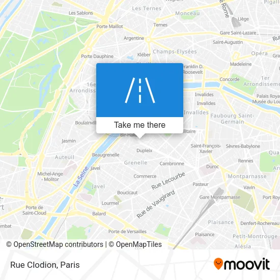 Rue Clodion map