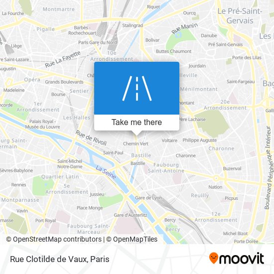 Mapa Rue Clotilde de Vaux