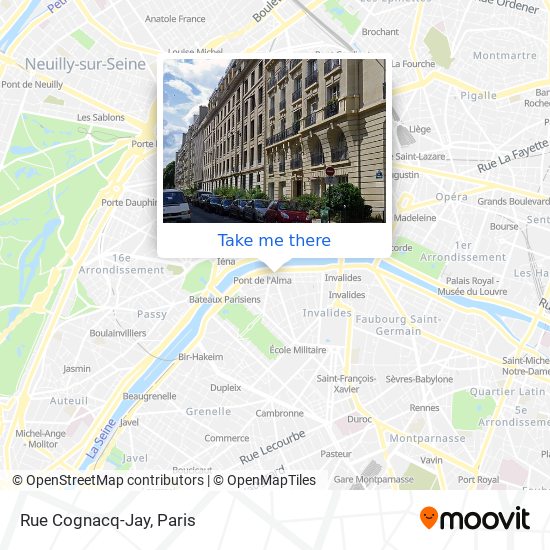 Mapa Rue Cognacq-Jay