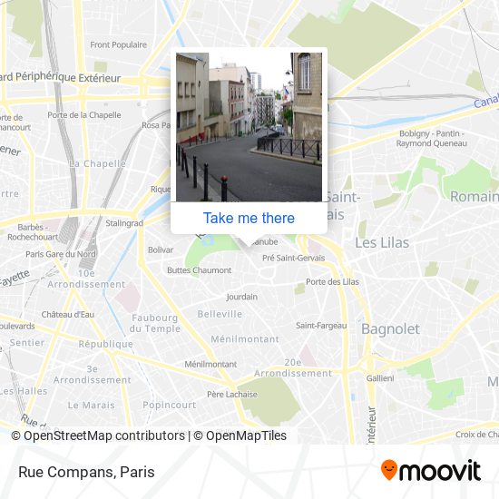 Rue Compans map