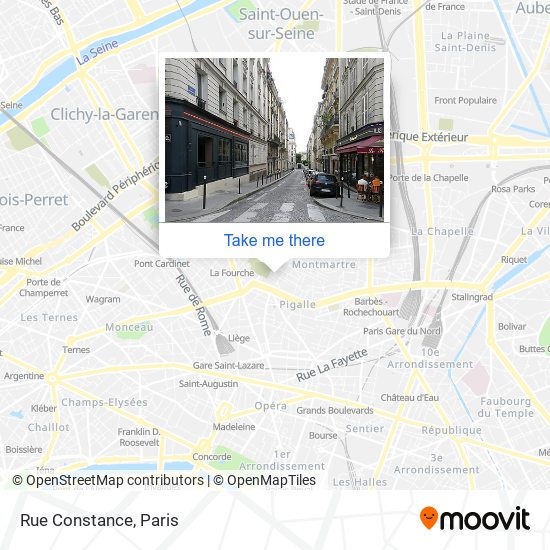 Rue Constance map