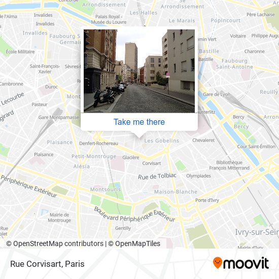 Rue Corvisart map