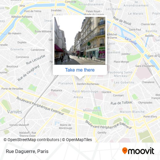 Mapa Rue Daguerre