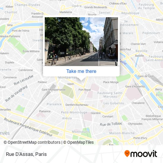 Mapa Rue D'Assas