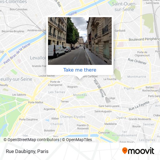 Mapa Rue Daubigny