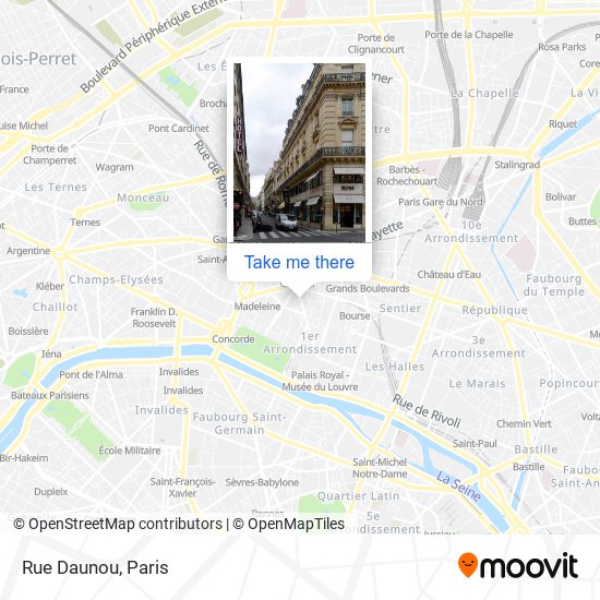 Rue Daunou map