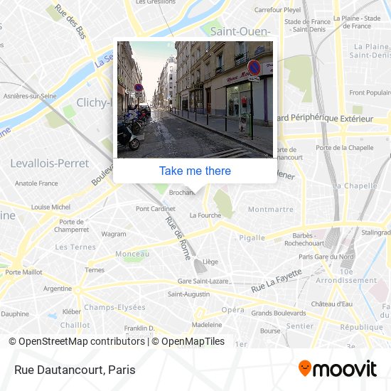 Mapa Rue Dautancourt