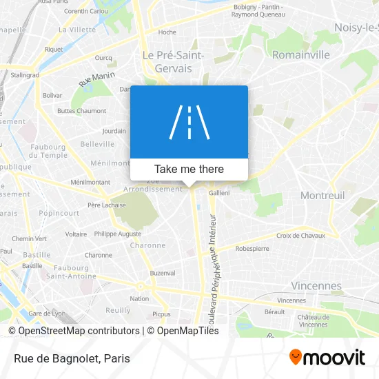 Rue de Bagnolet map