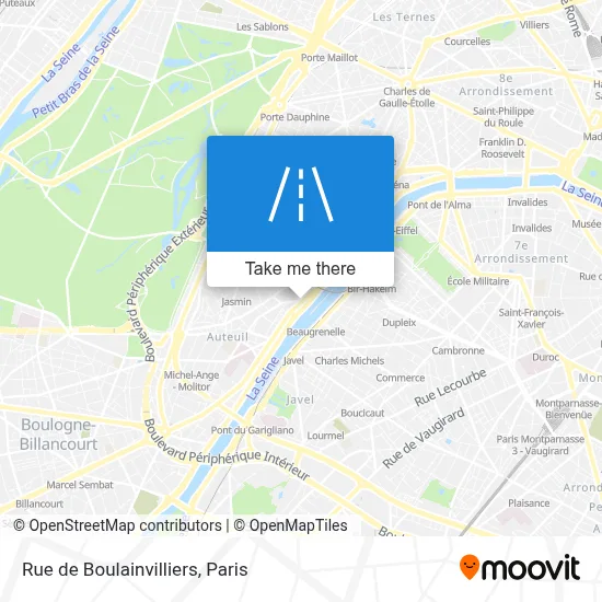 Rue de Boulainvilliers map