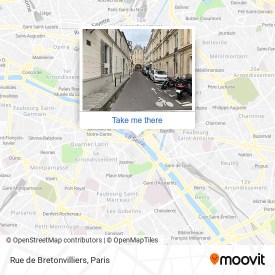 Mapa Rue de Bretonvilliers