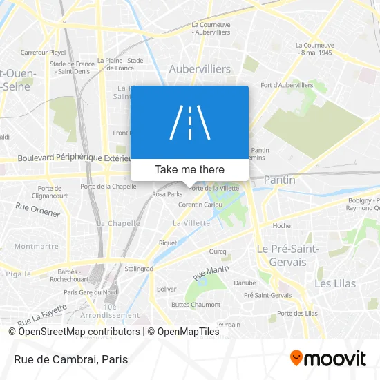 Rue de Cambrai map