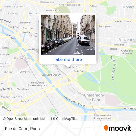 Mapa Rue de Capri