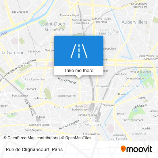 Rue de Clignancourt map